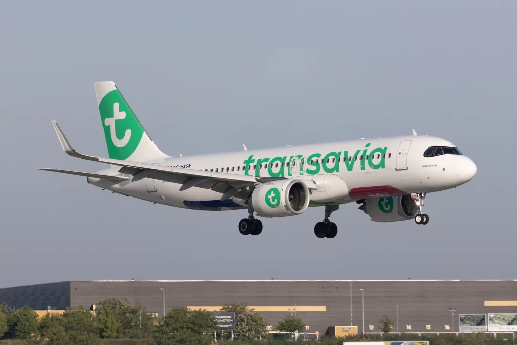 Un Airbus A320neo de Transavia France (F-HXSN) à l'atterrissage. © Paul Marais-Hayer